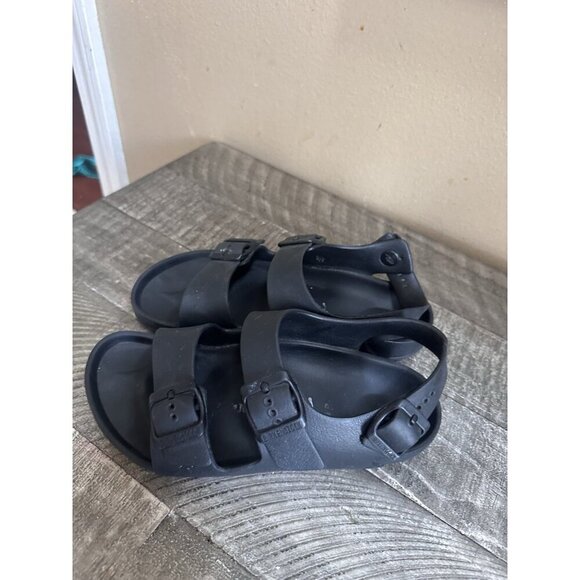 Birkenstock Milano EVA Sandals Kids Size 34 Or US Size 3 Black Slingback - Picture 2 of 4